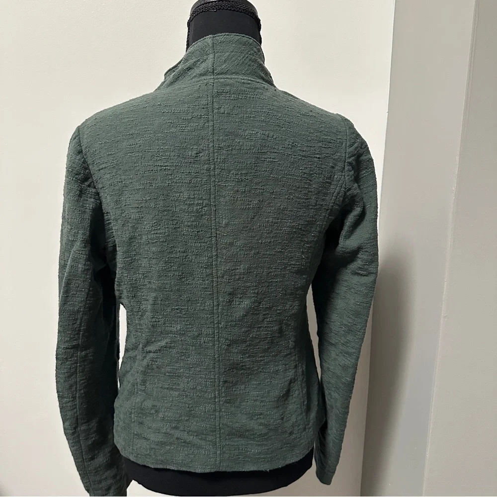 *VINCE* Chic Green Textured Light Jacket Size Small